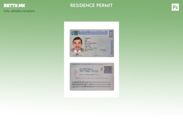 Модерен стил, шаблон за сегашна картичка за престој во Бразил